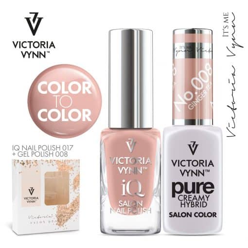 IQ Nail Polish 017 + Pure Gel Polish 008 - 2PACK van Victoria Vynn