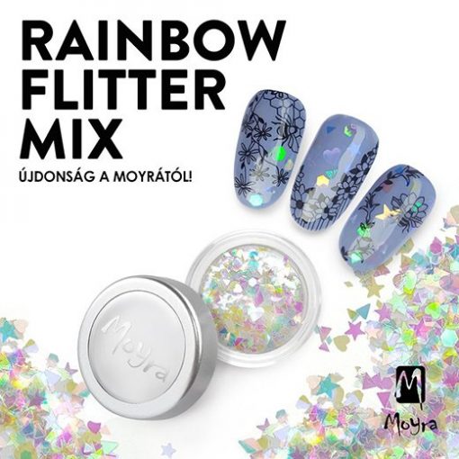 Moyra Effect Powder Rainbow Flitter Mix