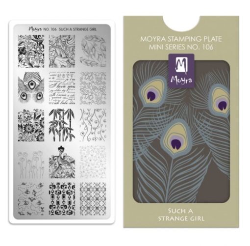 Moyra Mini Stamping Plate 103 - Such A Strange Girl