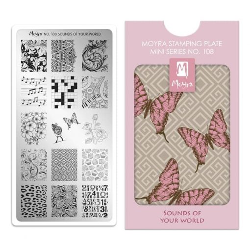 Moyra Mini Stamping Plate 108 - Sounds of your World