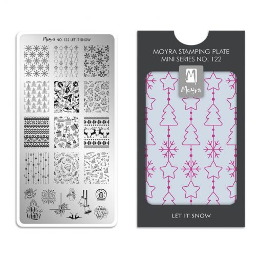 Moyra Mini Stamping Plate 122 - Let It Snow