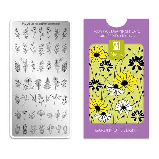 Moyra Mini Stamping Plate 123 Garden Of Delight