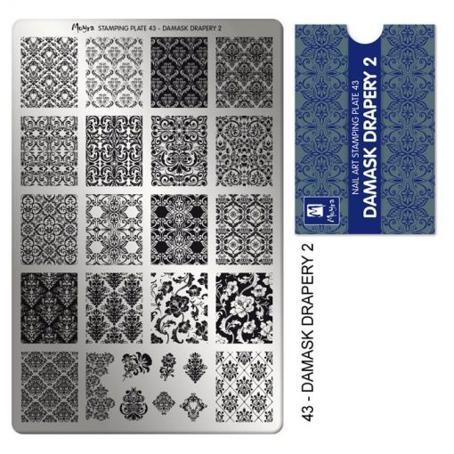 Moyra Stamping Plate 43 - Damask Drapery 2