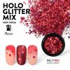 rainbow holo glitter mix red moyra