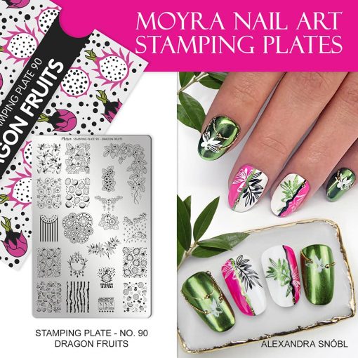 Stamping Plate 90 - Dragon Fruits - Moyra