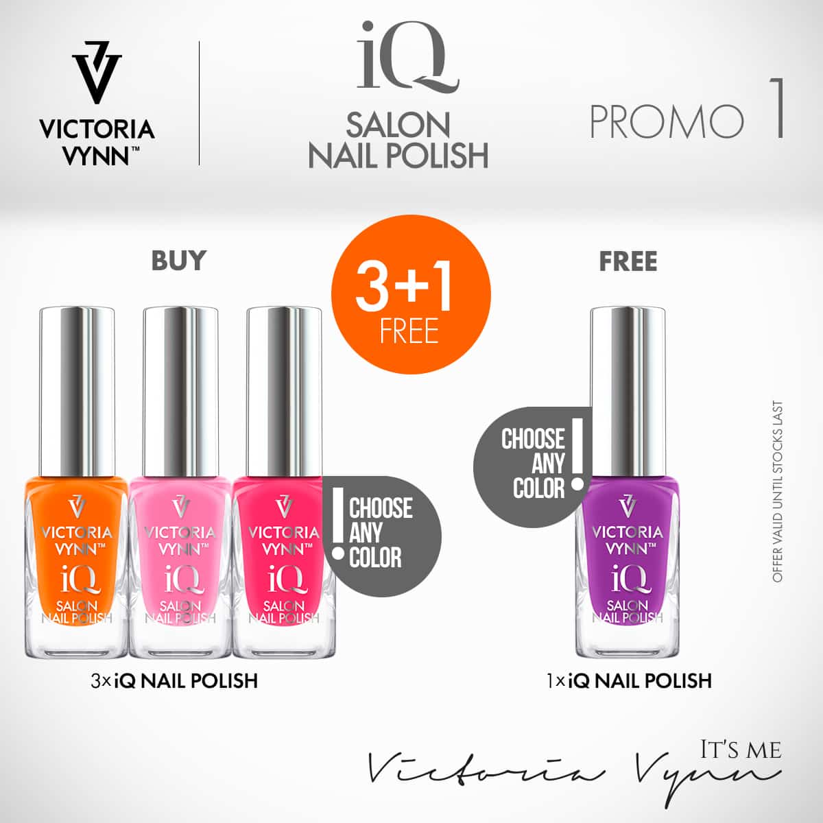 victoria vynn iq nagellak 3+1 promo