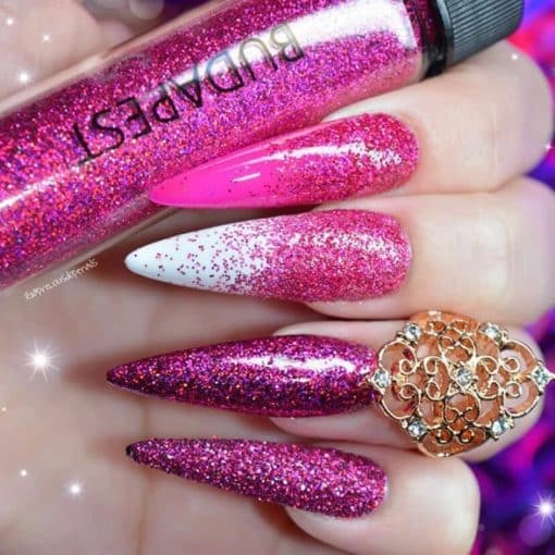 World Of Glitter Budapest Pink Nail Glitter