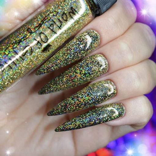 World Of Glitter Cannes Super Charged Gold Holographic Nail Glitter 10 Gram