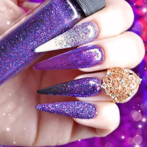 world of glitter neverland purple nail glitter