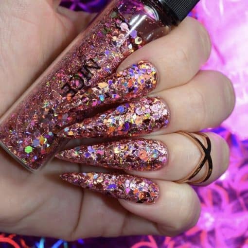 world of glitter nice pink nail glitter