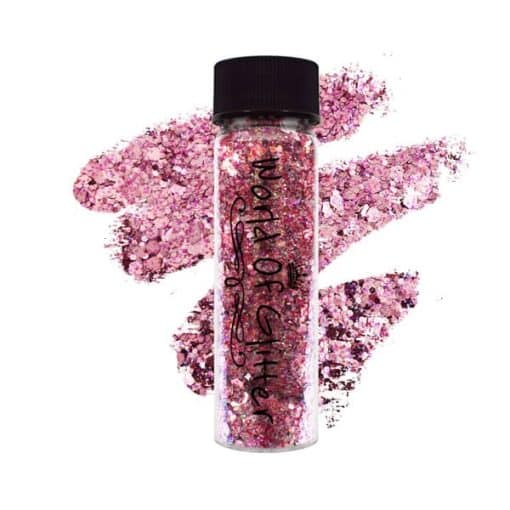 world of glitter tokyo pink nail glitter