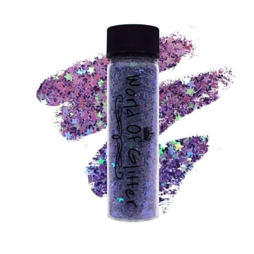 world of glitter vermont purple stars nail glitter