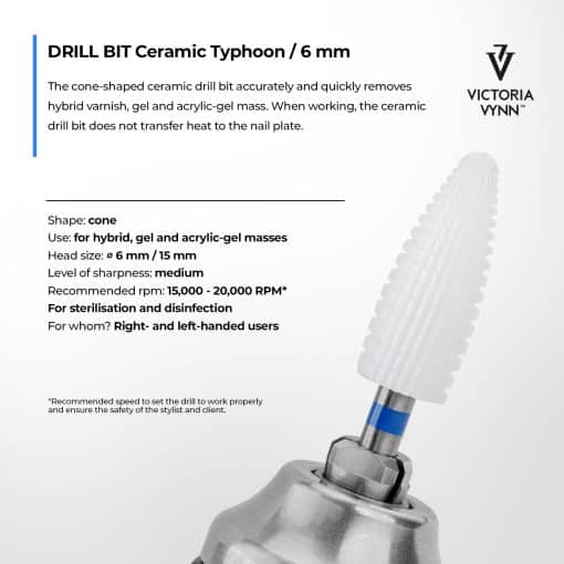 victoria vynn drill bit ceramic typhoon 6 mm