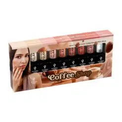 Victoria Vynn Salon Gellak (8-PACK) - Coffee Shop - 445 t/m 451 + Top Coat - Oh! My Gloss No Wipe